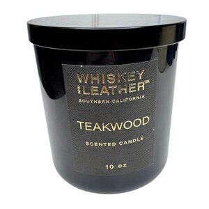 Whiskey and Leather Southern California Teakwood Scented Candle, 10 Oz